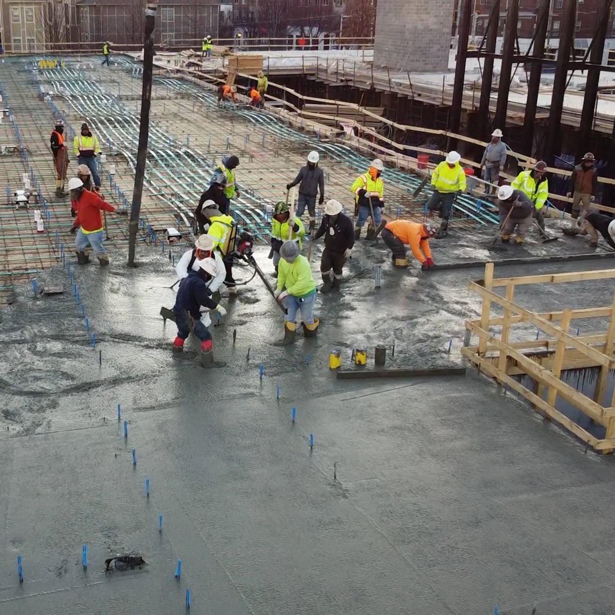 Podium deck construction detail