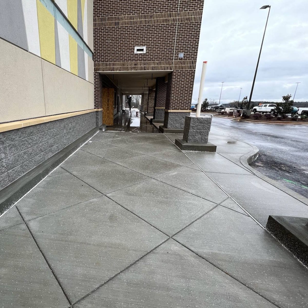 Site work and slab placement